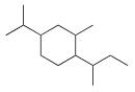 What is the IUPAC name for the following compound?   A) 1-sec-Butyl-4-isopropyl-2-methylcyclohexane B) 1-Isopropyl-3-methyl-4-sec-butylcyclohexane C) 4-Isopropyl-2-methyl-1-sec-butylcyclohexane D) 1-sec-Butyl-3-isopropyl-2-methylcyclohexane