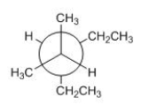 What is the IUPAC name of the following compound?   A) Pentane B) 2-Methylpentane C) 2-Methyl-3-ethylpentane D) 3-Ethyl-2-methylpentane