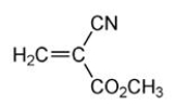 The monomer used to make superglue is shown below.Which of the following methods of polymerization is most suitable for this type of monomer?   A) Free-radical chain-growth B) Cationic chain-growth C) Anionic chain-growth D) Acid-catalyzed step-growth