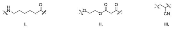 Which of the following is (are)  repeating unit(s)  of step-growth polymers?   A) Only I B) Only II C) Only III D) I and II