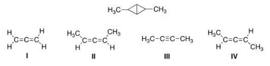 What starting material could yield the following compound if Simmons-Smith conditions were used?   A) I B) II C) III D) IV