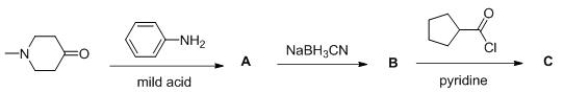 <sup> </sup>Consider the following multistep synthesis.What is the structure of intermediate B?     A) I B) II C) III D) IV