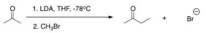 <sup> </sup>The reaction below is a direct enolate alkylation.It has been found that this reaction only works well with unhindered methyl and 1° alkyl halides.Pick the statement that best explains this observation.   A) The nucleophilic enolate requires a reaction center that has a positive charge. B) Hindered alkyl halides do not undergo S<sub>N</sub>1 reactions. C) Hindered alkyl halides do not undergo S<sub>N</sub>2 reactions. D) Methyl and 1° alkyl halides can form carbocations that can readily react with the nucleophilic enolate.
