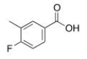 What is the IUPAC name for the following compound?   A) 4-Fluoro-3-methylbenzoate B) 4-Fluoro-3-methylbenzoic acid C) 3-Methyl-4-fluorobenzoic acid D) 4-Fluoro-5-methylbenzoic acid