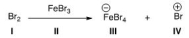 Identify the Lewis base in the following reaction.   A) I B) II C) III D) IV