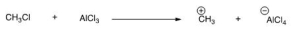 What is the role of methylchloride (CH<sub>3</sub>Cl)  in the following reaction?   A) Lewis acid B) Lewis base C) Brønsted-Lowry acid D) Brønsted-Lowry base