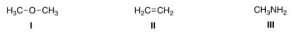 What is the nucleophilic site in the following compounds?   A) I = Hydrogen; II = π electrons in bond; III = nitrogen. B) I = Oxygen; II = carbon; III = nitrogen. C) I = Hydrogen; II = carbon; III = carbon. D) I = Oxygen; II = π electrons in bond; III = nitrogen.