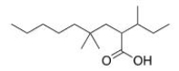 What is the correct IUPAC name of the following compound?   A) 2-sec-Butyl-4,4-dimethylnonanoic acid B) 4,4-Dimethyl-2-isobutylnonanoic acid C) 4,4-Dimethyl-2-sec-butylnonanoic acid D) 2-Isobutyl-4,4-dimethylnonanoic acid