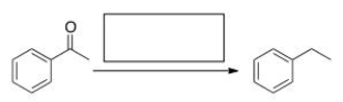 What is the best choice of reagent to bring about the following transformation?   A) [1] LiAlH<sub>4</sub>; [2] H<sub>2</sub>O B) Zn (Hg) , HCl C) NH<sub>3</sub>, NaOH D) H<sub>2</sub>, Pd-C