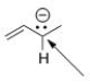 What is the hybridization around the indicated carbon atom in the following anion?   A) sp<sup>3</sup> B) sp<sup>2</sup> C) sp D) p