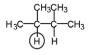 Into how many peaks will the circled proton be split?   A) 5 B) 6 C) 7 D) 8