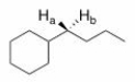 What is the relationship between H<sub>a</sub> and H<sub>b</sub> in the following compound?   A) Homotopic B) Enantiotopic C) Diastereotopic D) Mesotopic