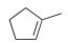 What is the IUPAC name for the following compound?   A) 1-Methylcyclopentene B) 2-Methyl-1-cyclopentene C) 1-Methylene-1-methylcyclopentane D) 1-Methylcyclohexene