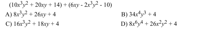 Add the polynomials.  
