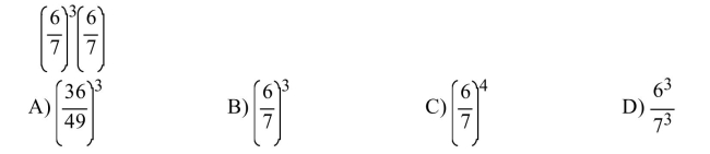 Simplify the expression. Write the answer in exponent form.  