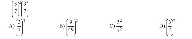 Simplify the expression. Write the answer in exponent form.  
