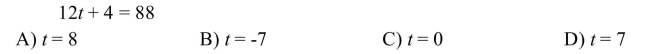 Which of the following is a solution to the equation?  