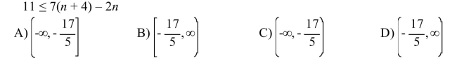 Solve the inequality. Write your answer in interval notation.  