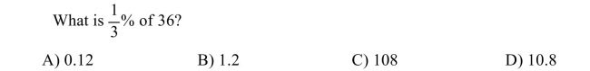 Solve the percent problem for the unknown amount.  