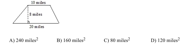 Find the area of the trapezoid.  