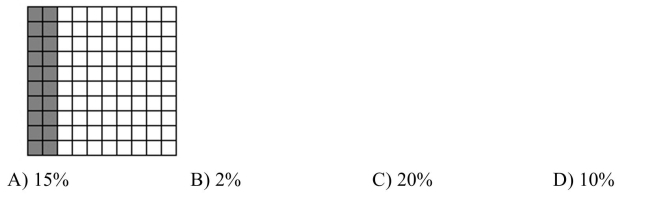 Use a percent to express the shaded portion of the drawing.  