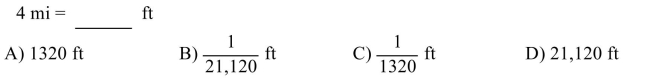 Convert the units of length using unit ratios.  