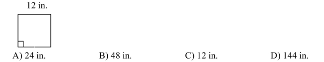 Find the perimeter of the square.  