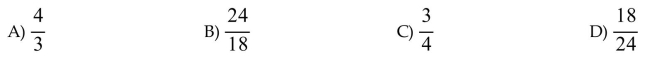 Write the ratio as a fraction and reduce to lowest terms. 24:18