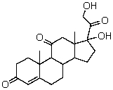  The compound below is an adrenocortical hormone called cortisone.Which functional group is not present in cortisone?   A)  1  \degree alcohol B)  Ketone C)  3  \degree  alcohol D)  Carboxylic acid E)  Alkene 