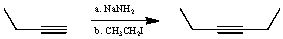 For the following reaction sequence (it is not necessary to understand the chemistry) what significant change(s) would be expected by IR (ignoring C-H absorptions) ?   A)  A peak around 1710 cm<sup>-1</sup> would disappear. B)  A peak around 1710 cm<sup>-1</sup> would appear. C)  A peak around 2150 cm<sup>-1</sup> would disappear. D)  No change would be observed. E)  None of these