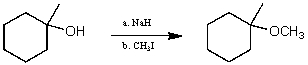 For the following reaction sequence (it is not necessary to understand the chemistry) what significant change(s) would be expected by IR (ignoring C-H absorptions) ?   A)  A peak around 3300 cm<sup>-1</sup> would disappear . B)  A peak around 1710 cm<sup>-1</sup> would appear and a new peak around 3300 cm<sup>-1</sup> would disappear. C)  A peak around 2150 cm<sup>-1</sup> would disappear and a new peak around 3300 cm<sup>-1</sup> would appear. D)  No change would be observed. E)  None of these