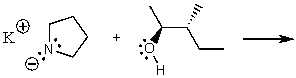 What does the reaction between the following two species produce?   A)    B)    C)    D)    E)  No reaction