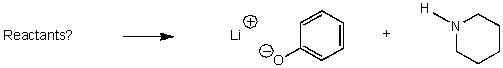 What reactants would give the following products?   A)    B)    C)    D)    E)  No reaction
