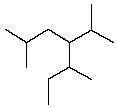 An IUPAC name for   is: A)  3-Isobutyl-2,4-dimethylhexane B)  3-sec-Butyl-2,5-dimethylhexane C)  4-sec-Butyl-2,5-dimethylhexane D)  4-Isopropyl-2,5-dimethylheptane E)  4-Isopropyl-3,6-dimethylheptane