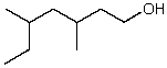 What is the correct IUPAC name for the following compound?   A)  5-Ethyl-3-methylhexanol B)  5-Ethyl-3-methyl-1-hexanol C)  2-Ethyl-4-methyl-6-hexanol D)  3,5-Dimethyl-7-heptanol E)  3,5-Dimethyl-1-heptanol