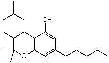 What is the index of hydrogen deficiency (or degree of unsaturation) for the drug THC?   A)  3 B)  4 C)  5 D)  6 E)  7