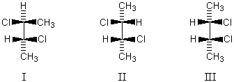 Which of the following is(are) meso compound(s) ?   A)  I B)  II C)  III D)  Both II and III E)  Both I and III