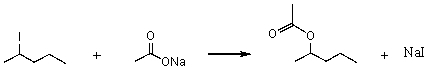 Consider the S<sub>N</sub>2 reaction of 2-iodopentane with CH<sub>3</sub>CO<sub>2</sub>- ion.   Assuming no other changes,what effect on the rate would result from simultaneously doubling the concentrations of both 2-iodopentane and CH<sub>3</sub>CO<sub>2</sub>- ion? A)  No effect. B)  It would double the rate. C)  It would triple the rate. D)  It would increase the rate four times. E)  It would increase the rate six times.