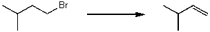By analyzing the starting material and the product(s) the following reaction is an example of what type of mechanism?   A)  S<sub>N</sub>1 B)  S<sub>N</sub>2 C)  E1 D)  E2 E)  None of the above