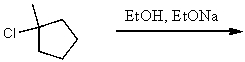 The product(s) for the following reaction would mainly be dictated by which mechanism?   A)  S<sub>N</sub>1 B)  S<sub>N</sub>2 C)  E1 D)  E2 E)  None of the above