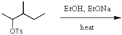 What is the major product for the following reaction?   A)  CH<sub>3</sub>CH<sub>2</sub>(CH<sub>3</sub>) C=CHCH<sub>3</sub> B)  CH<sub>3</sub>CH<sub>2</sub>(CH<sub>3</sub>) CHCH=CH<sub>2</sub> C)  CH<sub>3</sub>CH<sub>2</sub>(CH<sub>3</sub>) CHCH(OCH<sub>2</sub>CH<sub>3</sub>) CH<sub>3</sub> D)  None of the above E)  No reaction