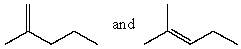 Which product(s) would be produced by acid-catalyzed dehydration of 2-methyl-2-pentanol? A)    B)    C)    D)    E)   