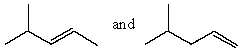 Which product(s) would be produced by acid-catalyzed dehydration of 2-methyl-2-pentanol? A)    B)    C)    D)    E)   