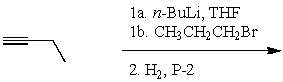 What is the major product for the following reaction sequence?   A)    B)    C)    D)    E)  None of the above