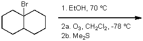 What is the major product of the following reaction sequence?   A)    B)    C)    D)    E)  None of the above