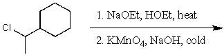 What is the major product of the following reaction sequence?   A)    B)    C)    D)    E)  More than one of the above