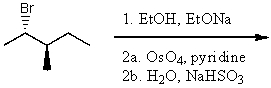 What is the major product of the following reaction sequence?   A)    B)    C)    D)    E)  None of the above