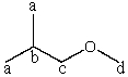 Consider the expected splitting of signal  b  in the <sup>1</sup>H NMR spectrum of 1-methoxy-2-methylpropane,shown below.Presuming that J<sub>ab</sub> is sufficiently different from J<sub>bc</sub> and that the instrument has sufficient resolving power,what is the theoretical multiplicity of signal  b ?   A)  8 B)  9 C)  12 D)  21 E)  24
