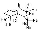Which hydrogen would be abstracted first when mono-brominating with Br<sub>2</sub> and light?   A)  Ha B)  Hb C)  Hc D)  Hd E)  He