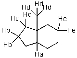 Which hydrogen would be abstracted first when mono-brominating with Br<sub>2</sub> and light?   A)  Ha B)  Hb C)  Hc D)  Hd E)  He